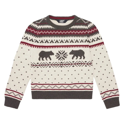 Lands' End Women’s Multicolor Knitted Long Sleeve Sweatshirt | Lands' End In Lebanon
