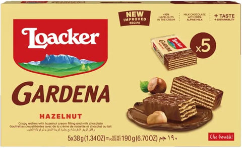 Loacker Gardena Hazelnut Wafers 5 Pcs 38g