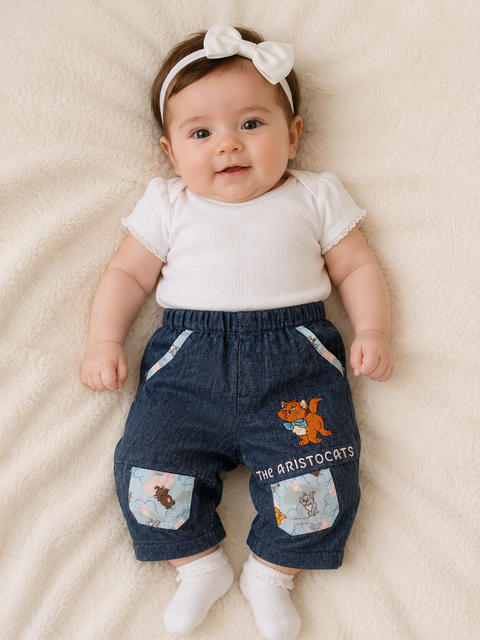 Disney Baby Girl's Navy Denim Pants | Disney In Lebanon