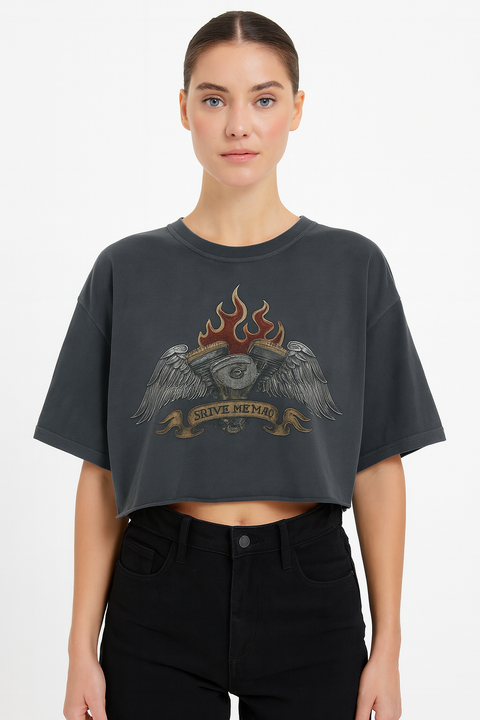 Forever 21 Women's Dark Gray Graphic Crew Neck T-Shirt | Forever 21 In Lebanon