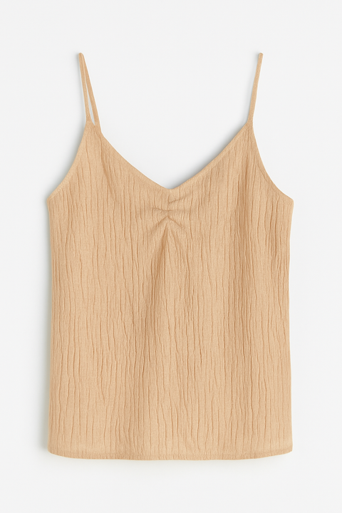 Mango Women's Light Pink V Neck Sleeveless Blouse |Mango In Lebanon