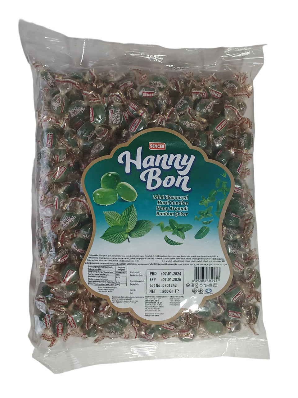 Sencer Mint Flavoured Hard Candies 800g | Sencer In Lebanon