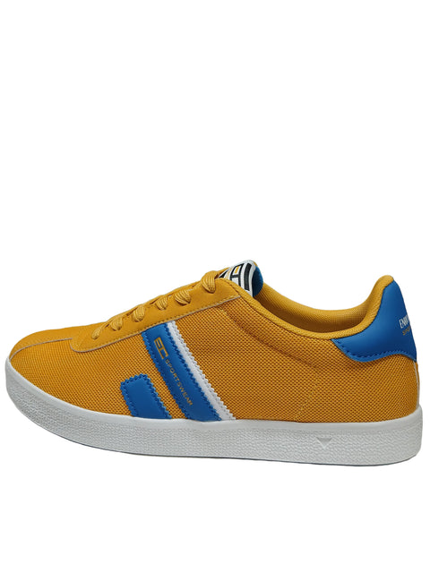 Enrico Coveri Men's Yellow Mustard Lion Mesh Sneakers |Enrico Coveri In Lebanon