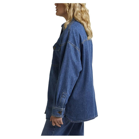 Lee Women's Blue Denim Relaxed Shacket | Lee In Lebanon