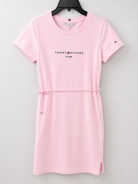 Tommy Hilfiger Women's Light Pink Short Sleeve Dress | Tommy Hilfiger in Lebanon