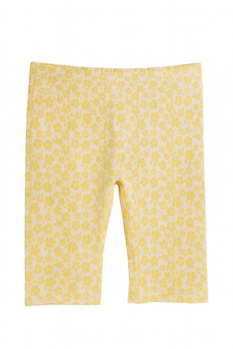 Forever 21 Women's Yellow & White Floral Printed Biker Short | Forever 21 In Lebanon