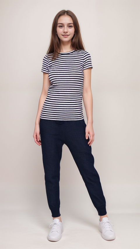 POMPdeLUX Girl's Navy Blue Wool Sweatpants | POMPdeLUX in Lebanon