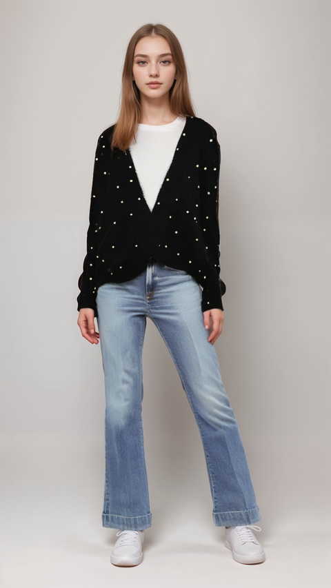 LeGer Women's Black Wool Blouse | LeGer In Lebanon