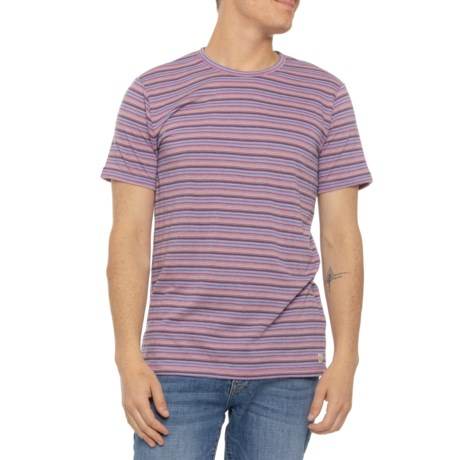 Marine Layer Men's Purple Short Sleeve Striped T-Shirt | Marine Layer In Lebanon