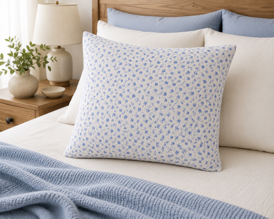 SD White Floral Pillow Case 60x60cm | SD In Lebanon