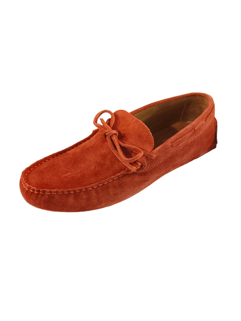 Project Terra Men's Rust Driver Suede Casual Shoes | Project Terra In Lebanon