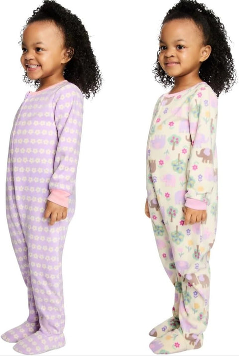 Kids Headquarters Baby Girl's Pink Floral Printed 2 Pack Overalls |Kids Headquarters In Lebanon
