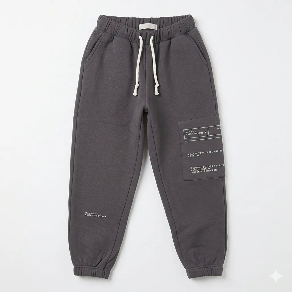 Zara Boy's Gray Cool Streetwear Graphic Sweatpant|Zara in Lebanon