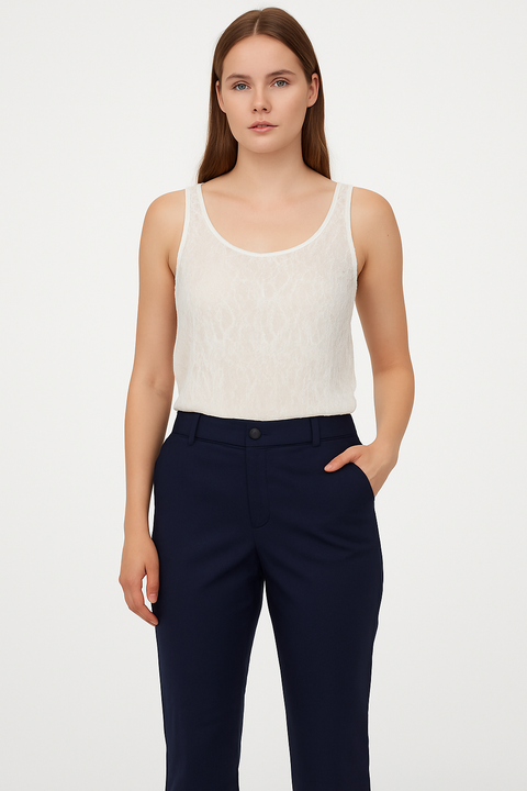 Mango Women's Navy Casual Pant |Mango In Lebanon