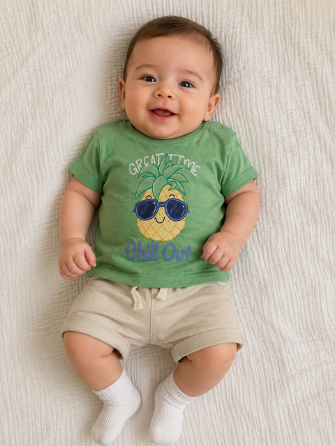 Charanga Baby Boy's Green Chill Out T-Shirt | Charanga In Lebanon