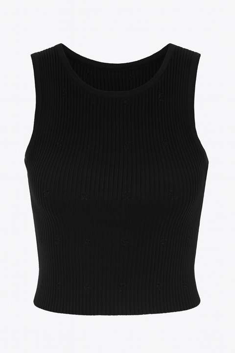 Forever 21 Women's Black Sleeveless Ribbed Blouse | Forever 21 In Lebanon