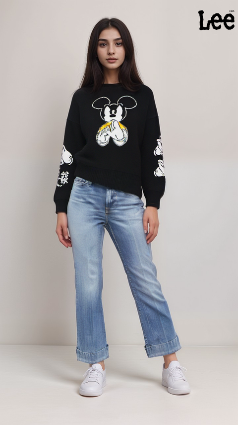 Lee Women's Black Long-Sleeve Sweatshirt | Lee in Lebanon