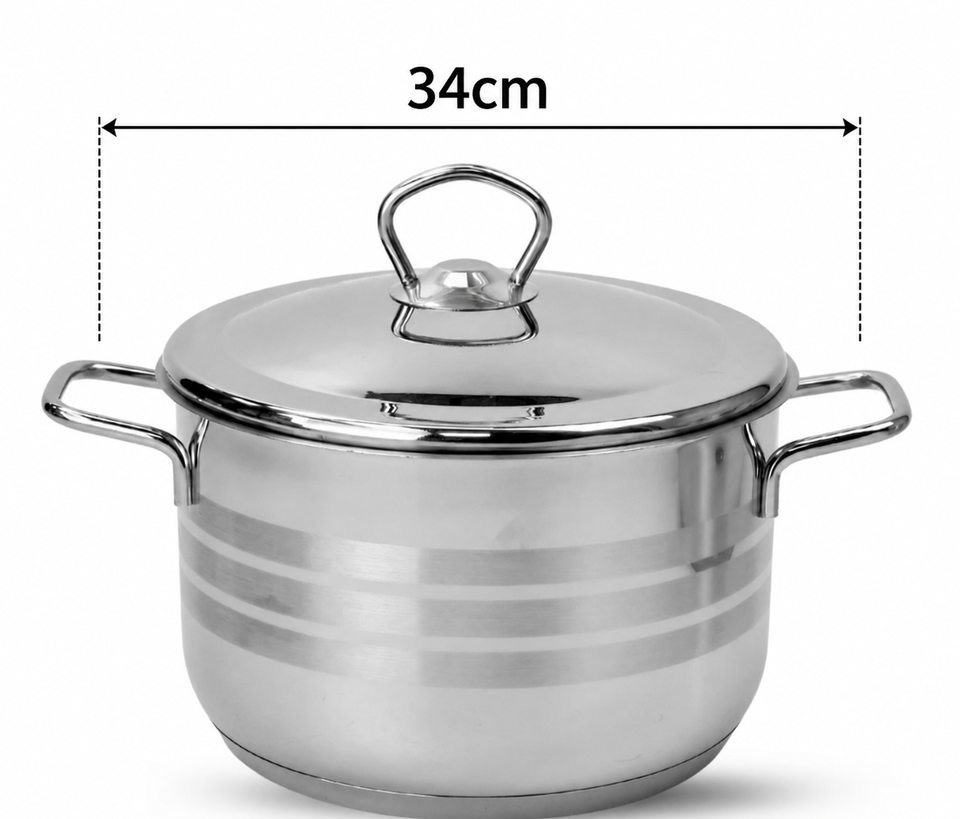 Bonera Stainless Steel Deep Pot 34cm | Bonera In Lebanon