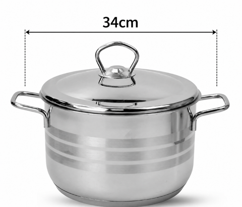 Bonera Stainless Steel Deep Pot 34cm | Bonera In Lebanon