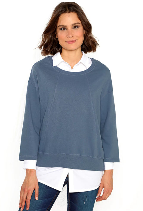 Urban By Venca Women's Blue-Gray 3/4 sleeve Blouse | Urban By Venca In Lebanon