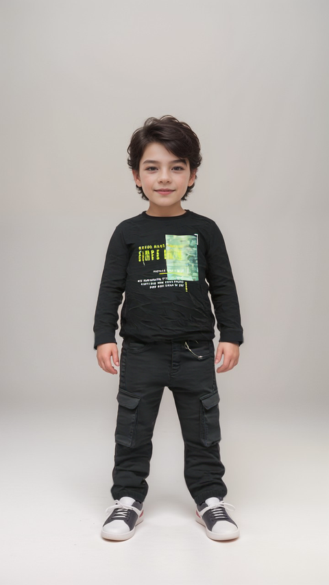 S.Oliver Boy's Black Long-Sleeve Blouse | S.Oliver in Lebanon