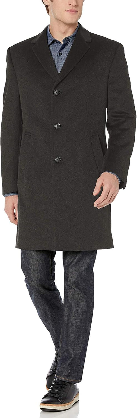 Kenneth Cole Men's Grey Classic Fit OverCoat  |Kenneth Cole  In Lebanon