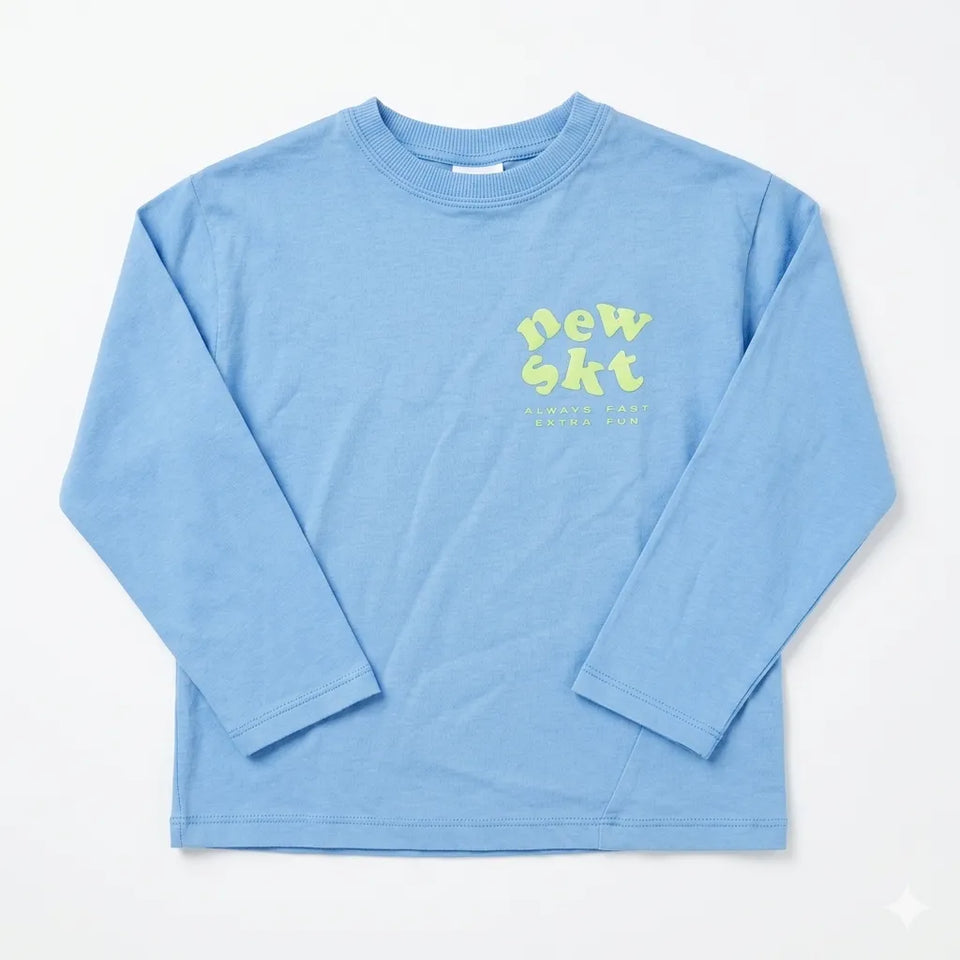 Zara Boy's Light Blue New Sky Graphic Youth Long Sleeve Blouse|Zara in Lebanon