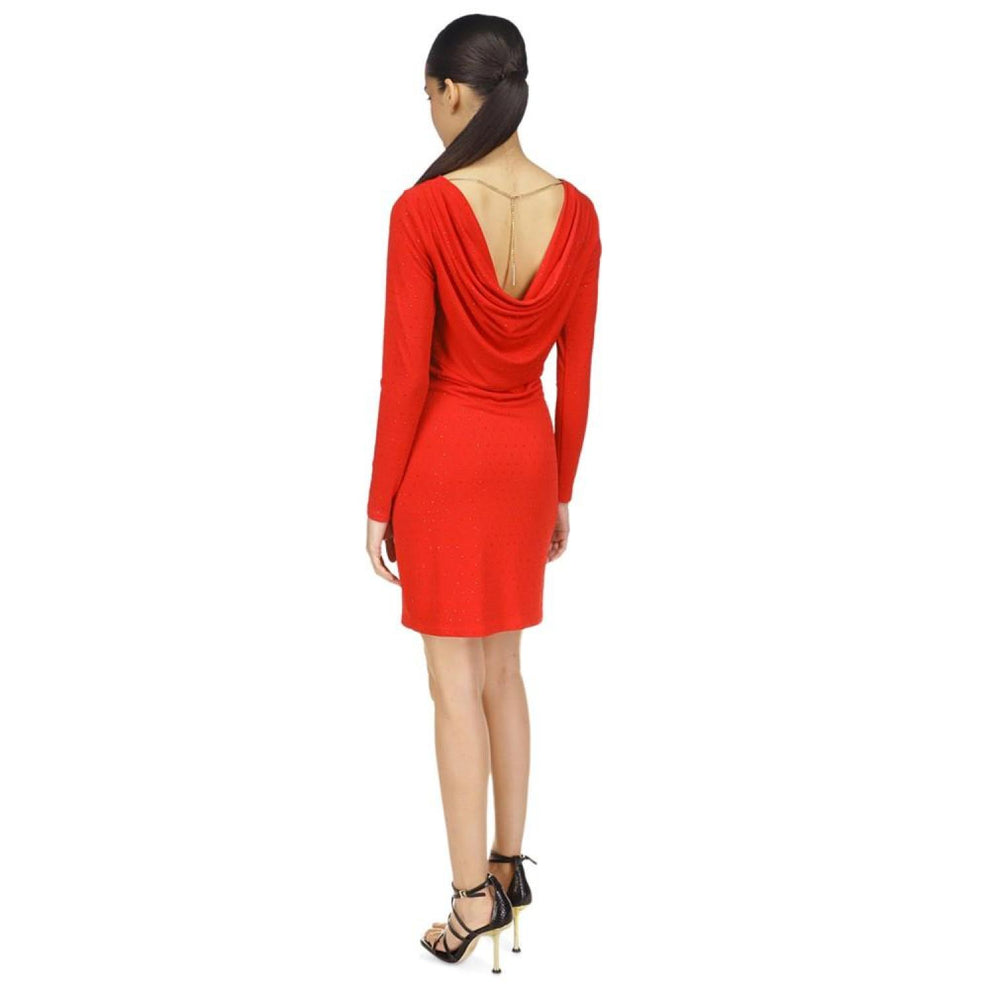 Michael Kors Women's Red Studded Long-Sleeve Bodycon Dress | Michael Kors In Lebanon