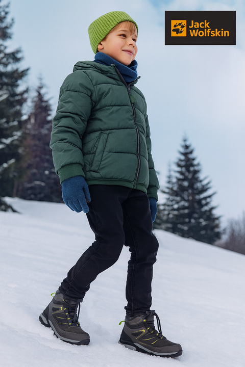 Jack Wolfskin Boy's Grey Cross Trail Texapore Mid K Sneakers |Jack Wolfskin in Lebanon