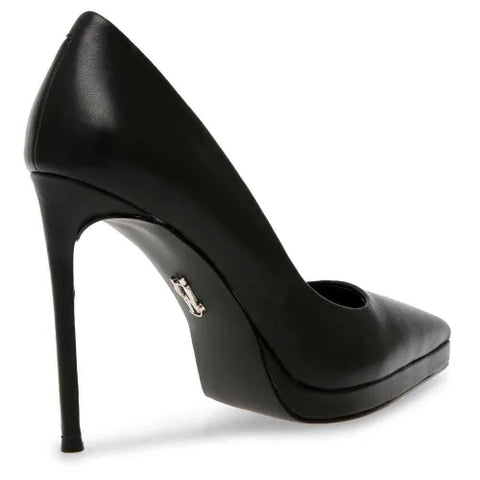 Steve Madden Women's Black Leather Klassy Heels | Steve Madden In Lebanon