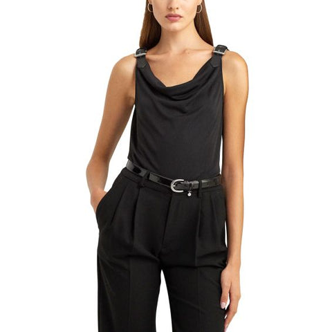Lauren Ralph Lauren Women's Black Jersey Sleeveless Blouse |Lauren Ralph Lauren In Lebanon