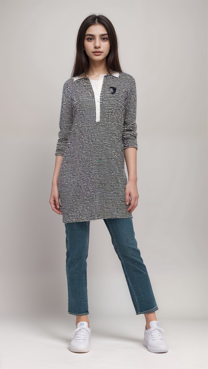 La Martina Women's Black & White Dress | La Martina In Lebanon