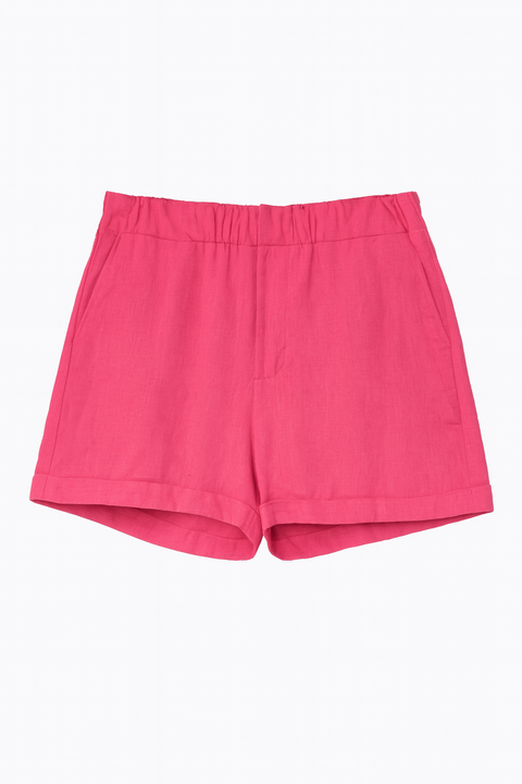 Forever 21 Women's Fuchsia Elastic Waist Band Over Sized Short |Forever 21 In Lebanon