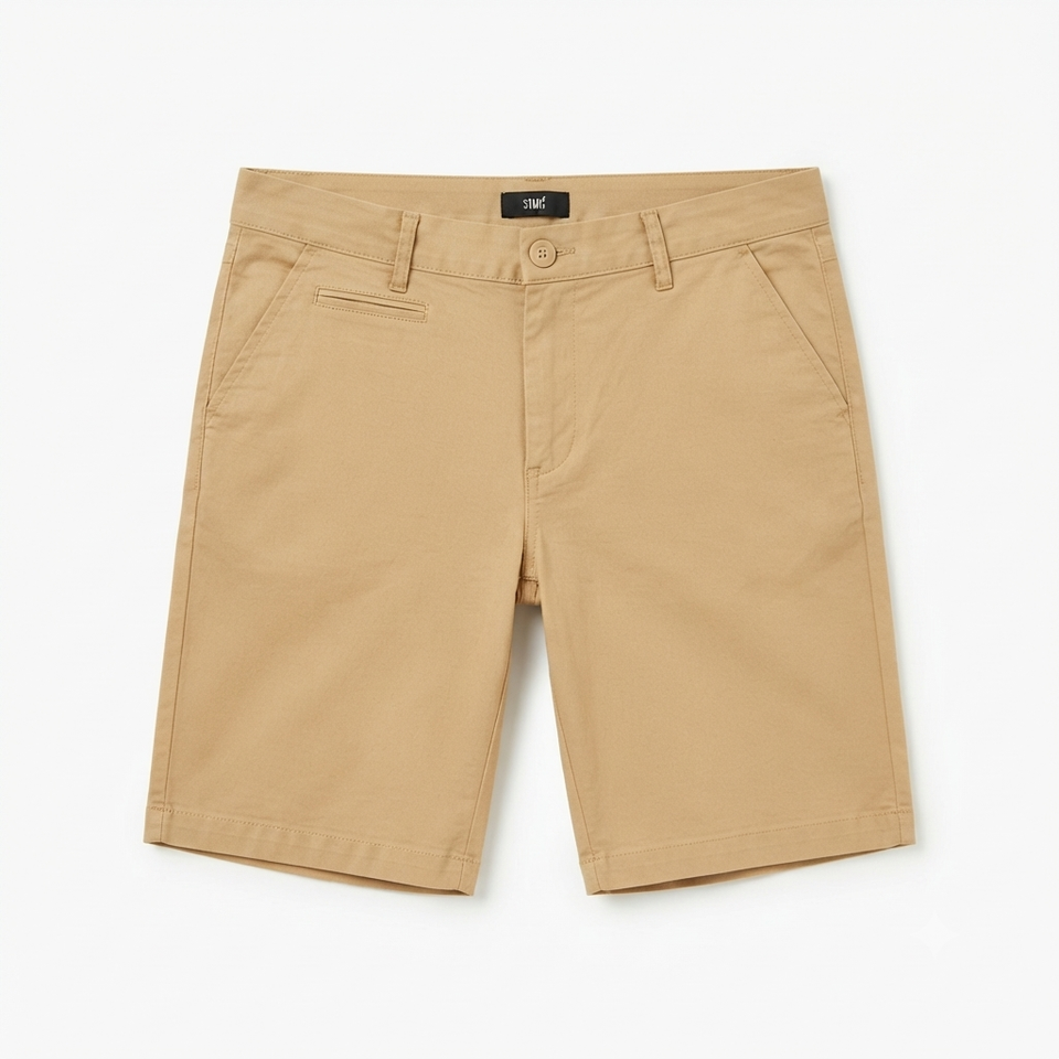 Start Men's Beige Flex Comfort 4-Way Stretch Shorts