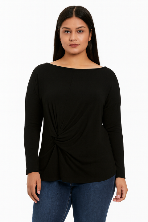 Mango Women's Black Long-Sleeve Blouse| Mango in Lebanon