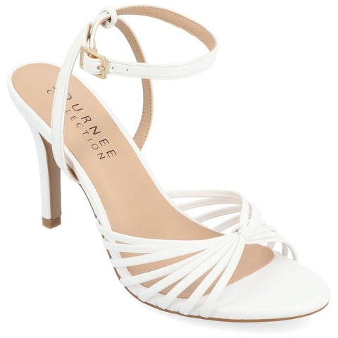 Journee Collection Women's White Vanita Stiletto Strappy Dress Sandals | Journee Collection In Lebanon
