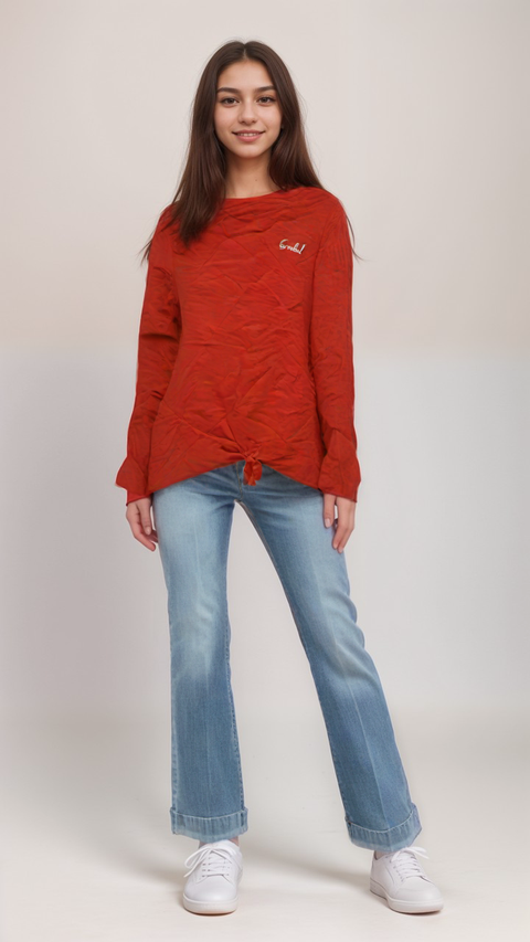 S.Oliver Girl's Red Long-Sleeve Blouse |S.Oliver in Lebanon