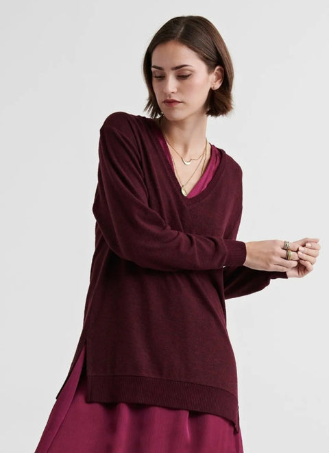 Lucky Brand Women's Burgundy Plus Size Long Sleeve Blouse |Lucky Brand In Lebanon
