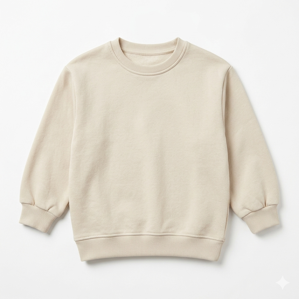Zara Girl's Beige Plain Crew Neck Sweatshirt|Zara in Lebanon