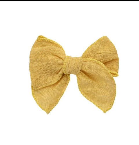 Colorful Cotton and Linen Bow Hair Clip Wholesale Embroidery Floral Baby Hairpins for Girls Baby Hair Accessories Customized