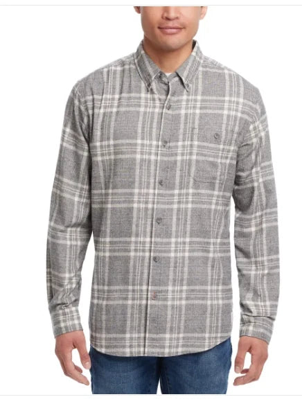Weatherproof Vintage Men’s Beige Flannel Shirt  | Weatherproof Vintage In Lebanon