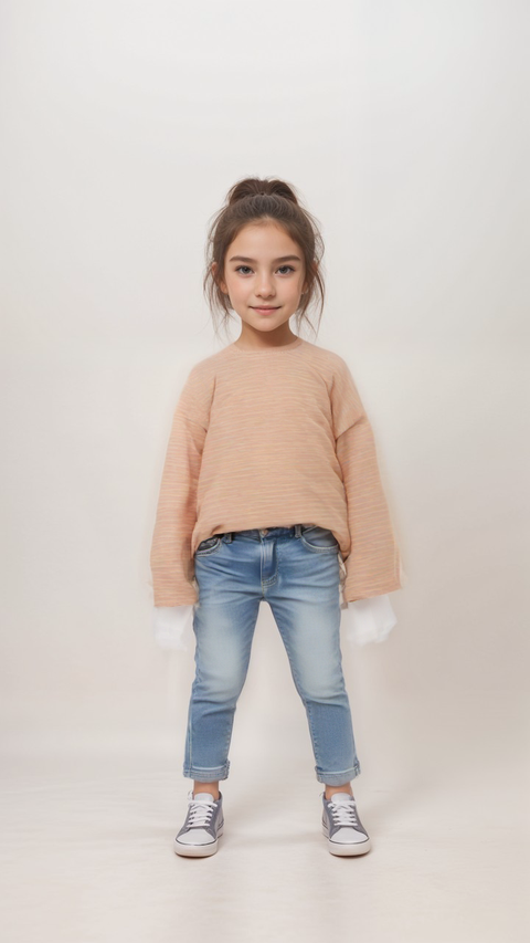 S.Oliver Girl's Coral Striped Long-Sleeve Blouse |S.Oliver in Lebanon