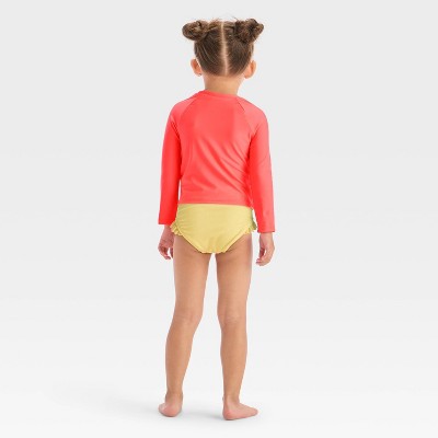 Cat & Jack Girl's Coral Pineapple Long Sleeve Swim Blouse|Cat & Jack In Lebanon