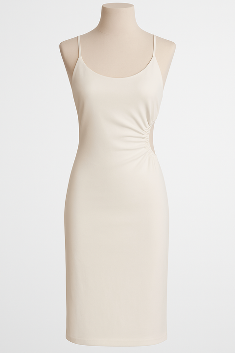 Forever 21 Women's White Cut-Out Bodycon Midi Dress | Forever 21 In Lebanon