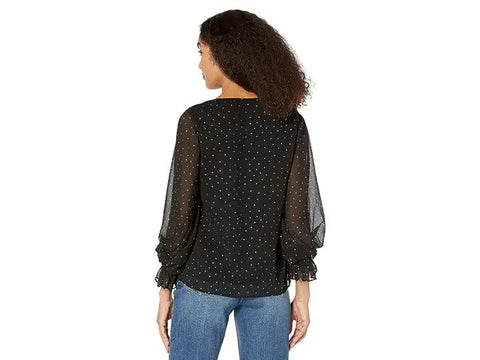 Vince Camuto Women's Black Long-Sleeve Blouse | Vince Camuto In Lebanon