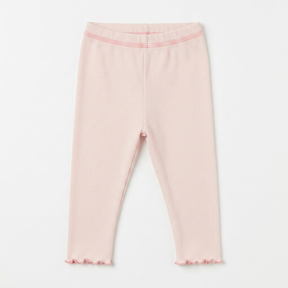 Zara Baby Girl's Light Pink Ribbed Legging|Zara in Lebanon