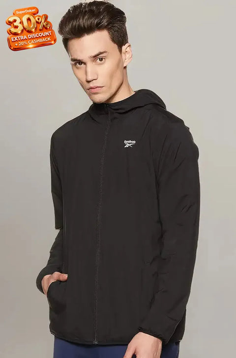 Reebok Men's Black Training Essentials Jacket  |Reebok In Lebanon