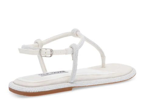 Steve Madden Women's White Microsuede Sandals | Steve Madden In Lebanon