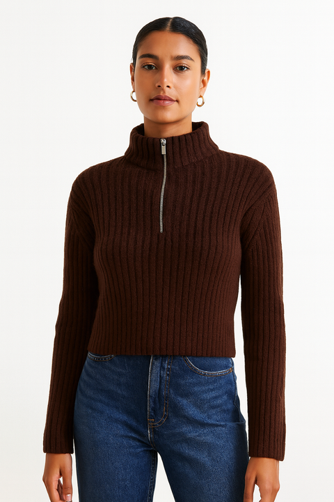 LeGer Women's Burgundy Zippered Sweatshirt | LeGer in Lebanon