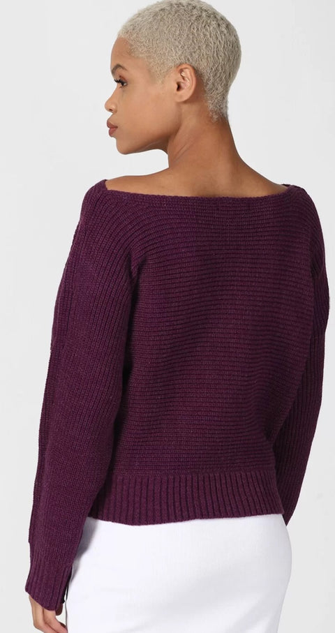 Forever 21 Women's Purple Long Sleeve Knitted Plus Size Sweater | Forever 21 In Lebanon